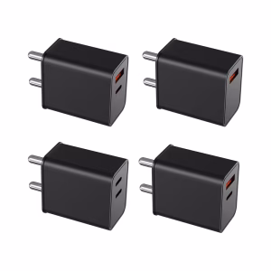 PD Fast Charger for Android Smartphones QC 18W 5V/3A 9V/2A 12V/1.5A 3.0 USB-A Type-C Wall Charger with OVP Protection India Plug