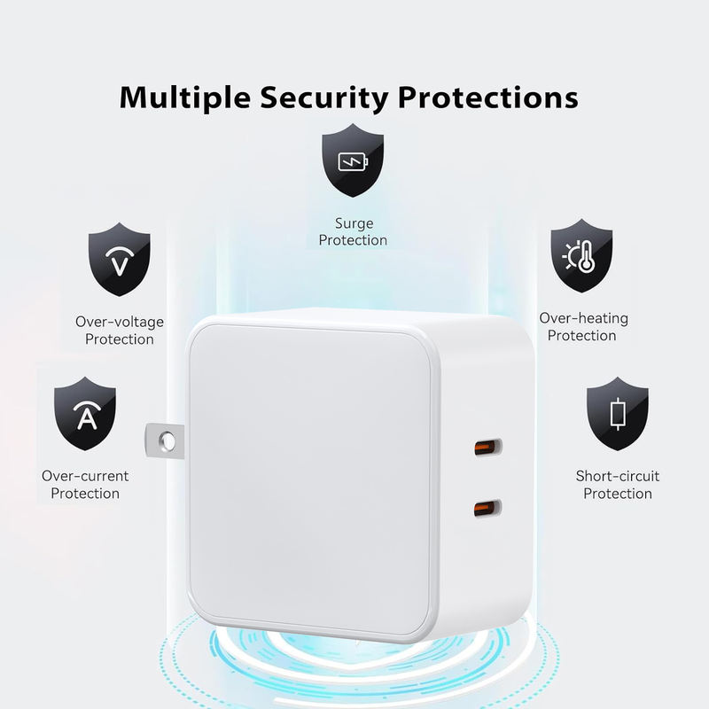 Gan 65W Tri - Port GaN Power Adapter, 2C, Fast Charging for Phones ...