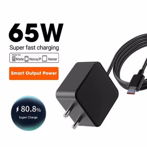 Factory Direct GaN 65W USB Adapter OEM PD Charger Adapter QC 3.0 Type C Cable for Laptop Macbook iPad