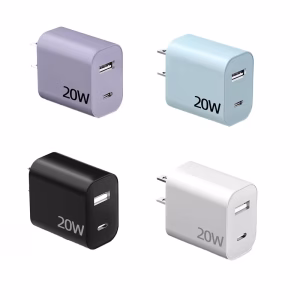 New PD 20W USB Type-C EU Plug Fast Charger 5V3A 9V2A 12V1.67A Electric Foldable Retractable Cable for