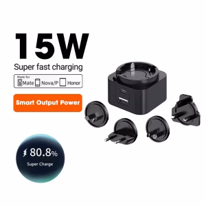 NEW 5V3A/5V2A/5V4A 10W/15W/20W Interchangeable Dual Usb Power Adapter With AU US UK EU Interchangeable Plugs
