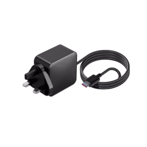 UKCA RoHs PD PPS 65W GaN Charger USB-C Attached Cable Travel Adapter Fast Charger for Samsung Apple Laptop Power Adapter UK Plug