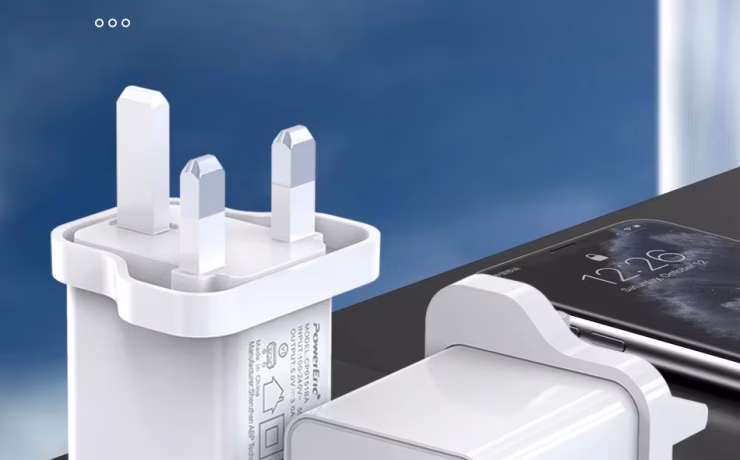 20W PD US plug laptop power adapter connector detail image for 20W UKCA Plug Fast Charger PD in US plug